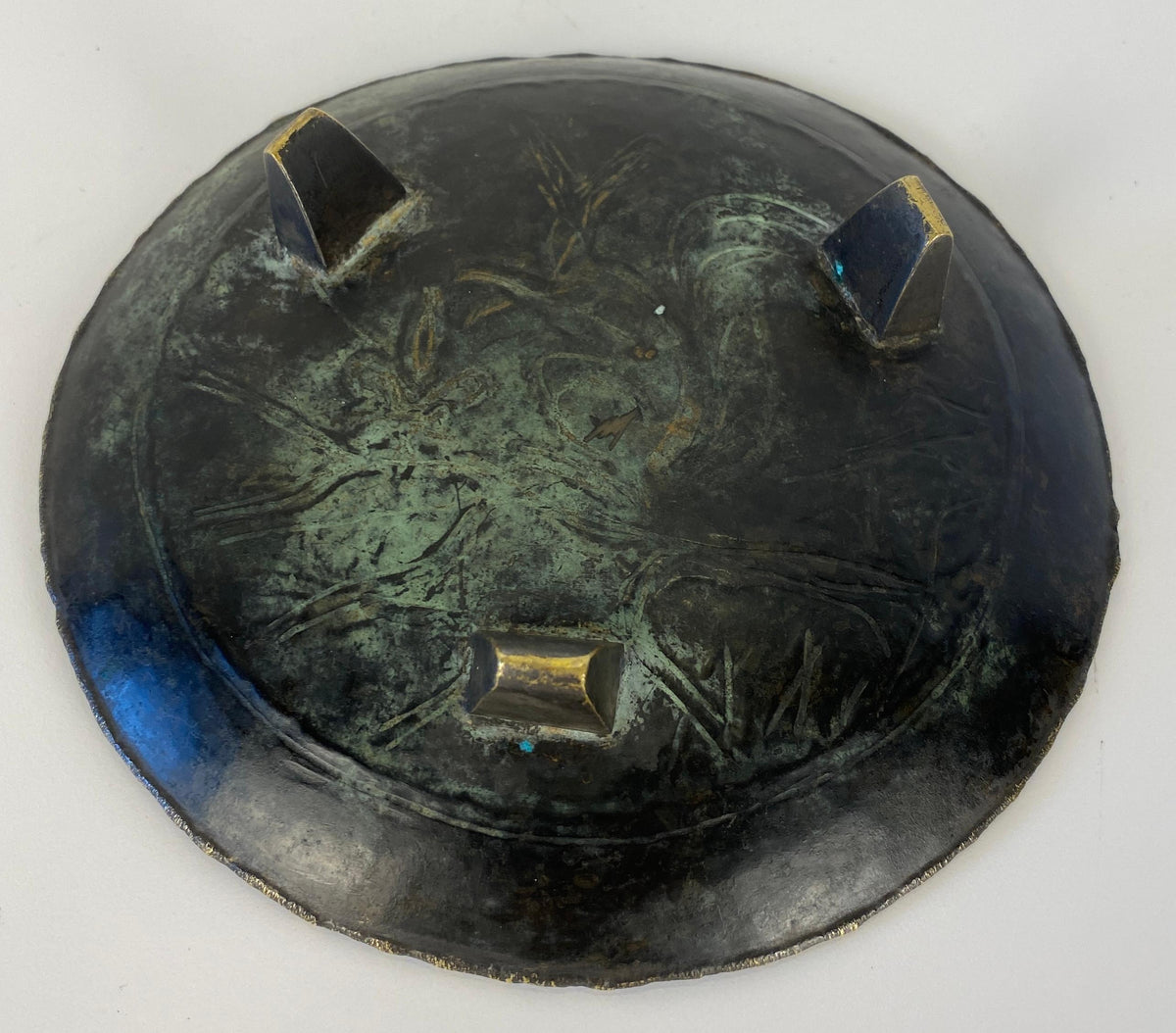 French Art Deco Bronze Catch All, Max Le Verrier Style Bronze Vide Poche Signed — detail 4