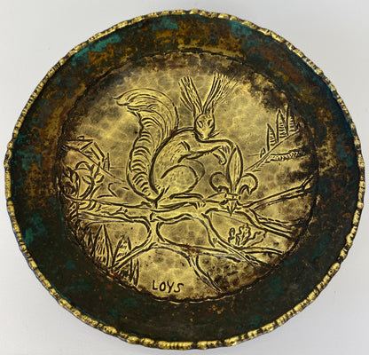 French Art Deco Bronze Catch All, Max Le Verrier Style Bronze Vide Poche Signed — detail 3