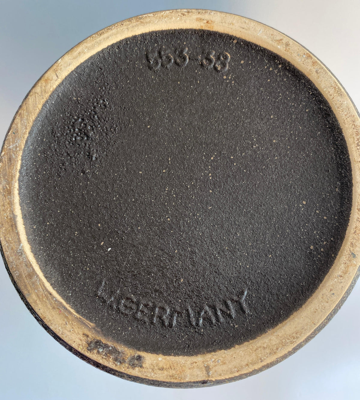 Mid-Century Modern West German Fat Lava Studio Pottery Vase, No. 553-38, Brown — detail 3