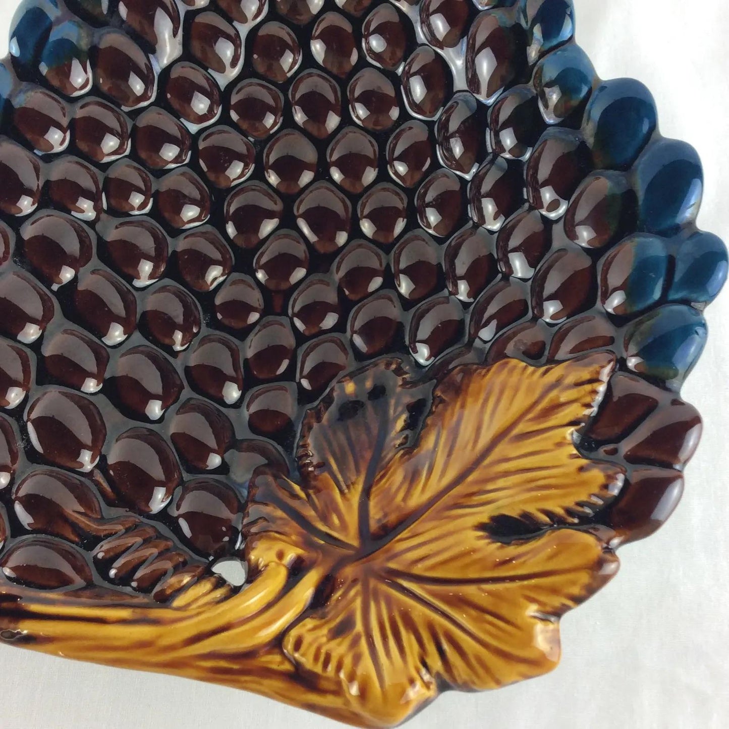 Midcentury Vallauris Majolica Ceramic Platter — detail 2