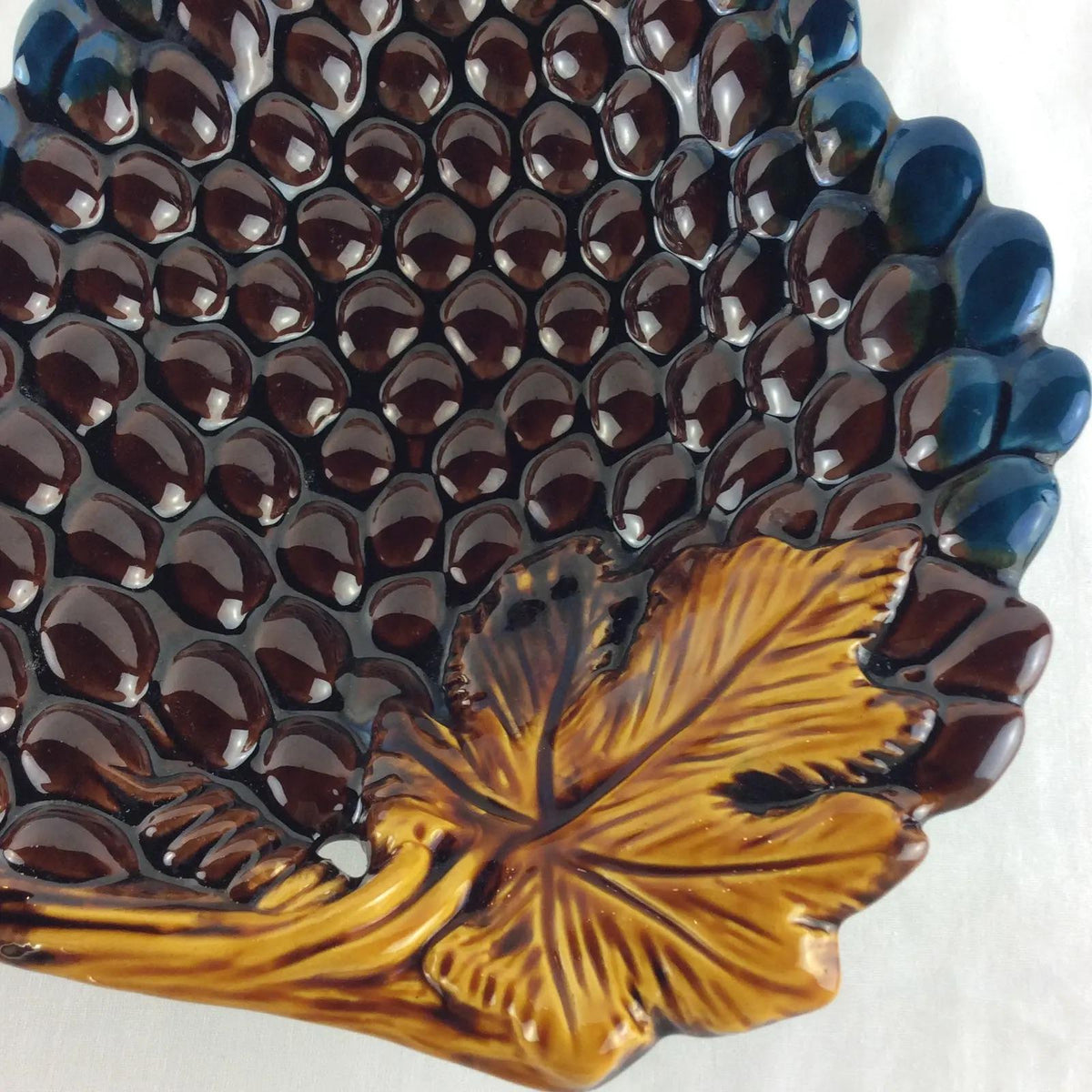 Midcentury Vallauris Majolica Ceramic Platter — detail 2
