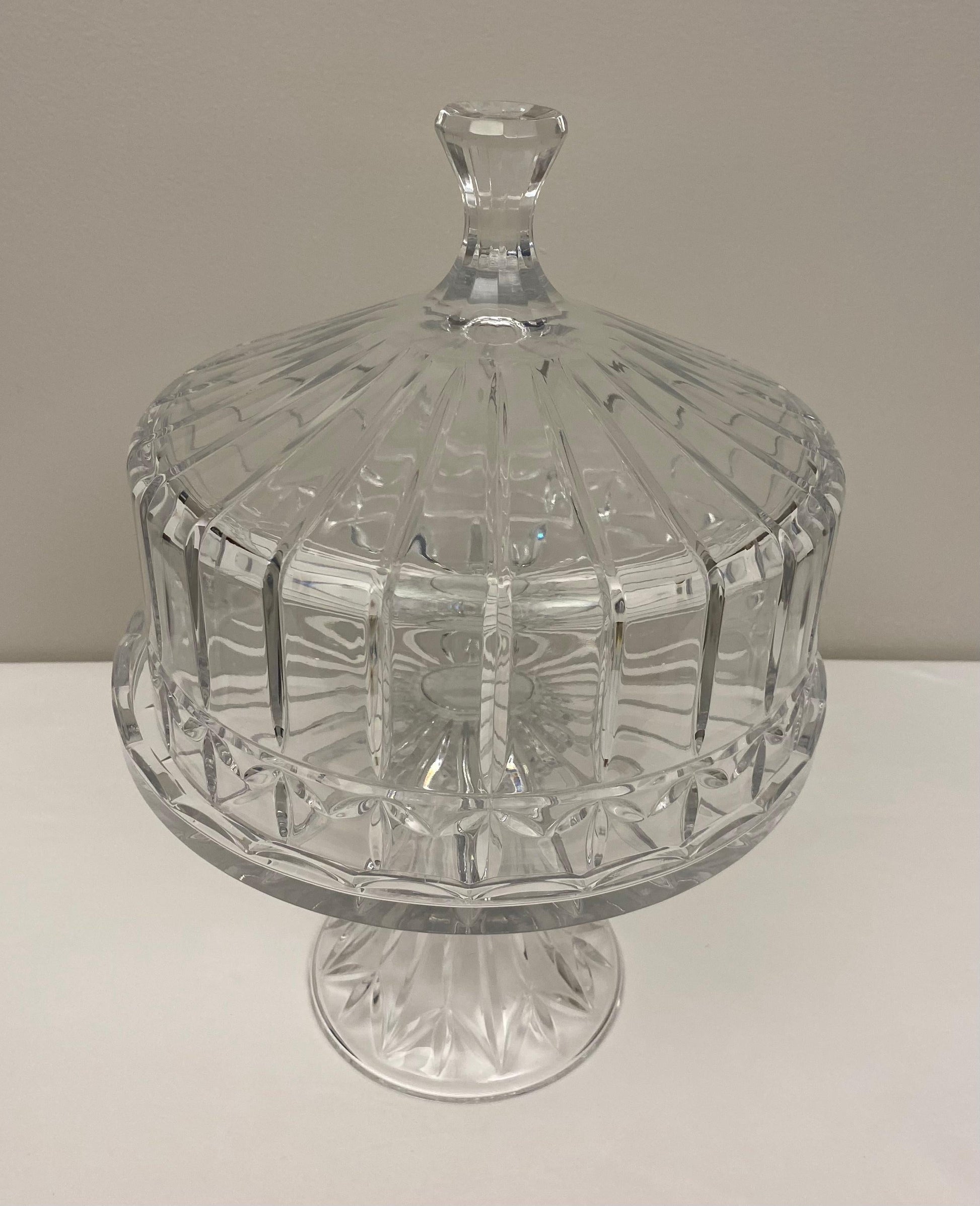 Cut Crystal Cake Patisserie Stand with Cover — detail 2