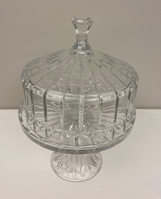 Cut Crystal Cake Patisserie Stand with Cover — detail 2
