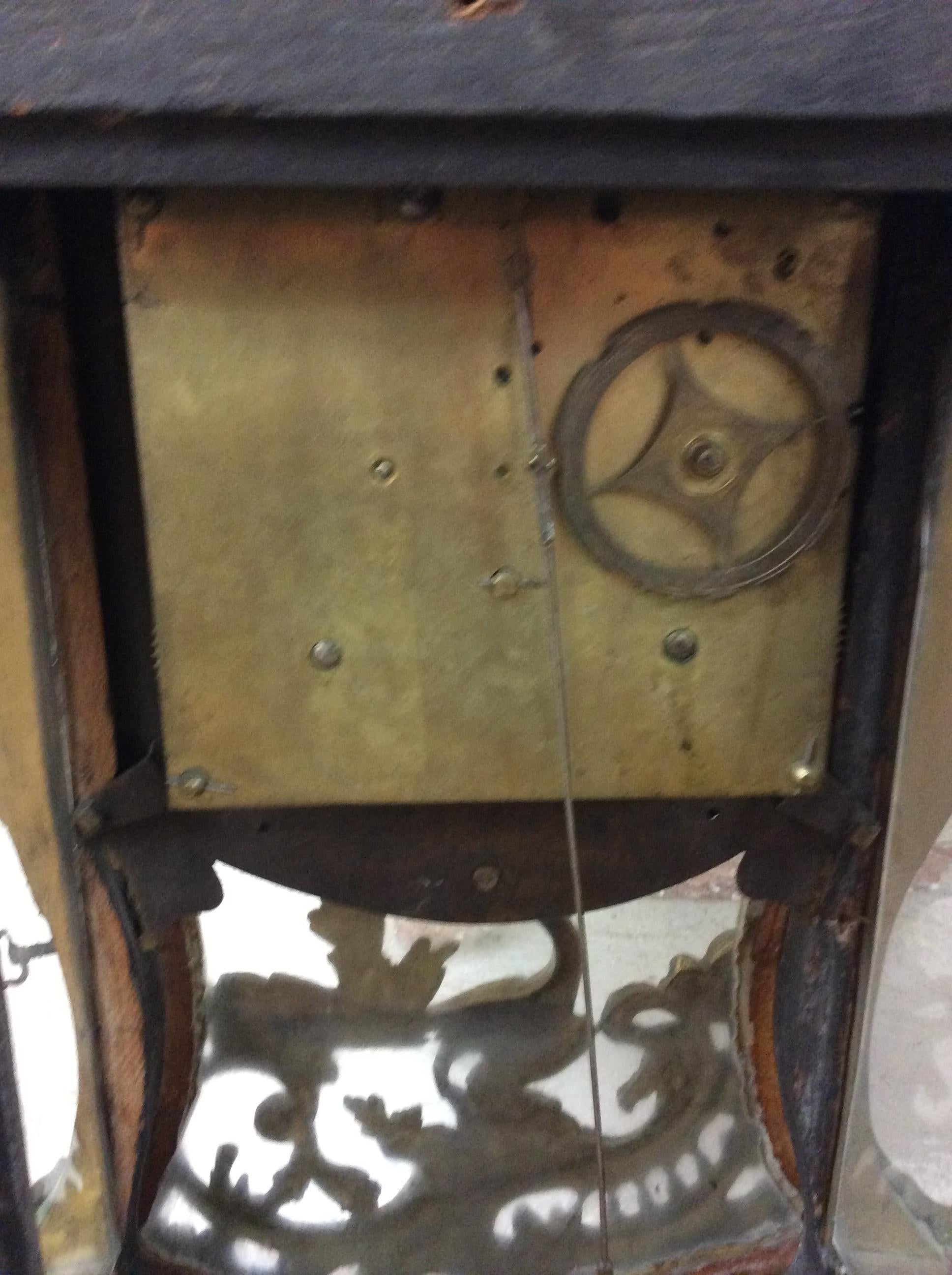 Large 18th Century French Louis XV Period Cartel Wall Clock Signed A. Gosselin — detail 9