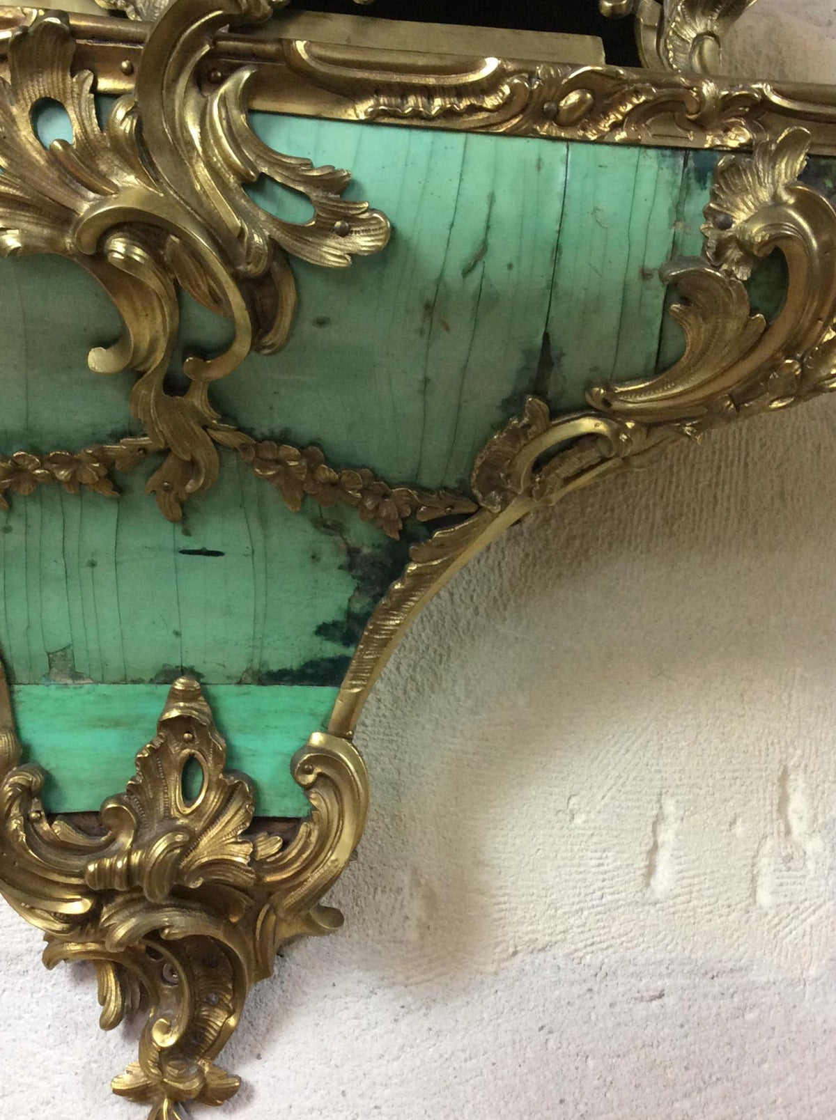 Large 18th Century French Louis XV Period Cartel Wall Clock Signed A. Gosselin — detail 7