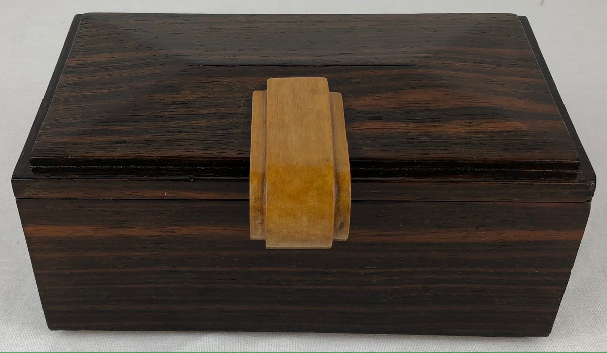 French Art Deco Cigarette Box or Makeup Pencil Holder by Marius Agogue Loiret
