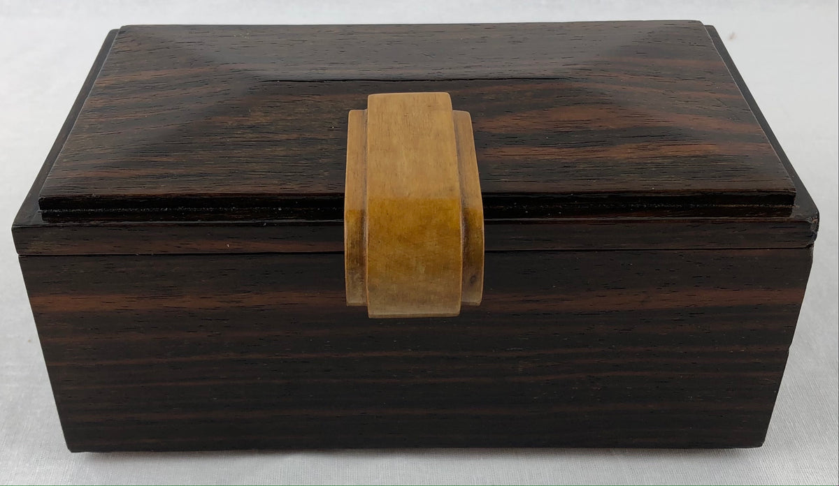 French Art Deco Cigarette Box or Makeup Pencil Holder by Marius Agogue Loiret — detail 4