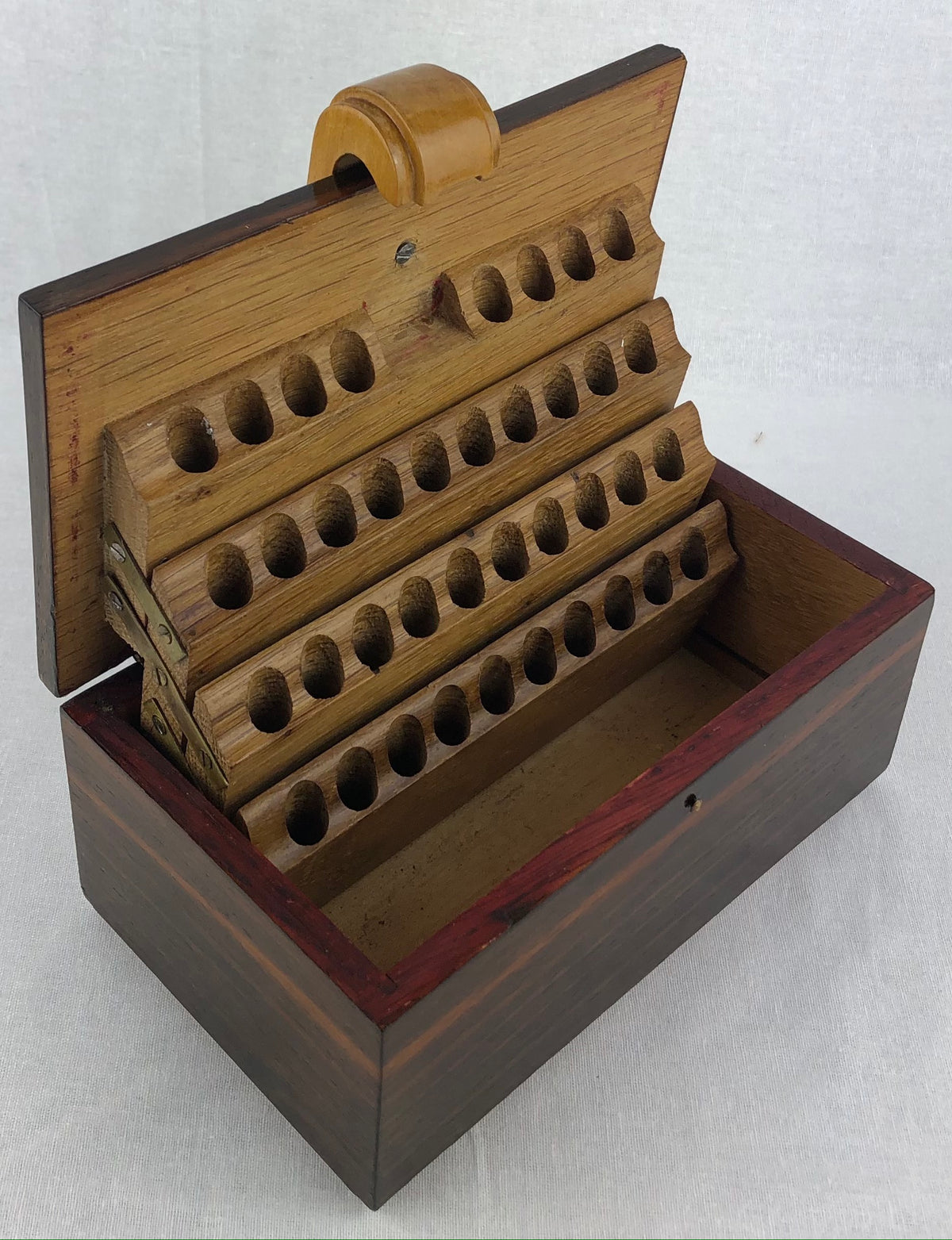 French Art Deco Cigarette Box or Makeup Pencil Holder by Marius Agogue Loiret — detail 7