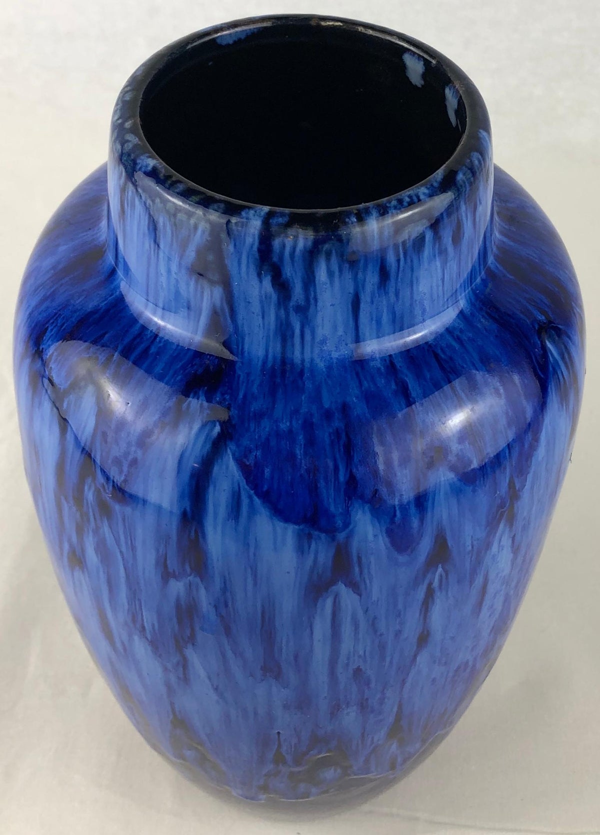French Midcentury Cobalt Blue Ceramic Vase, Manner of Edmond Lachenal — detail 2