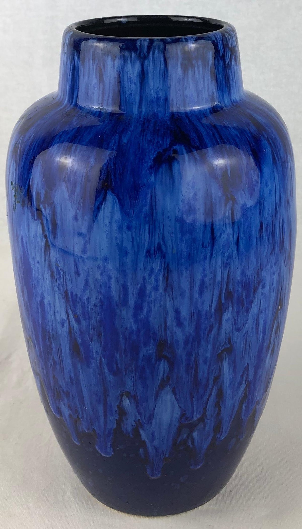 French Midcentury Cobalt Blue Ceramic Vase, Manner of Edmond Lachenal — detail 3
