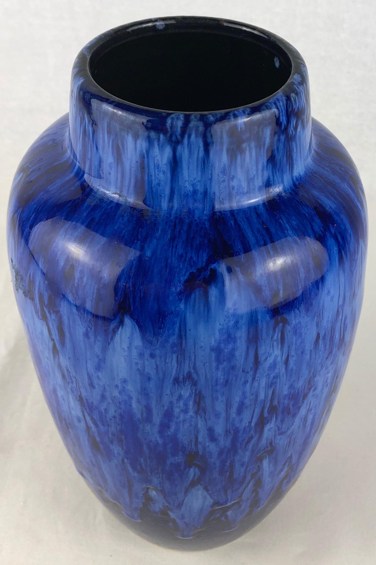 French Midcentury Cobalt Blue Ceramic Vase, Manner of Edmond Lachenal — detail 4