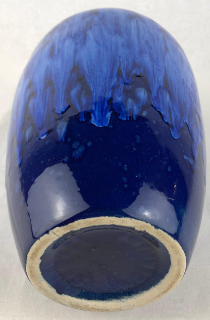 French Midcentury Cobalt Blue Ceramic Vase, Manner of Edmond Lachenal — detail 5