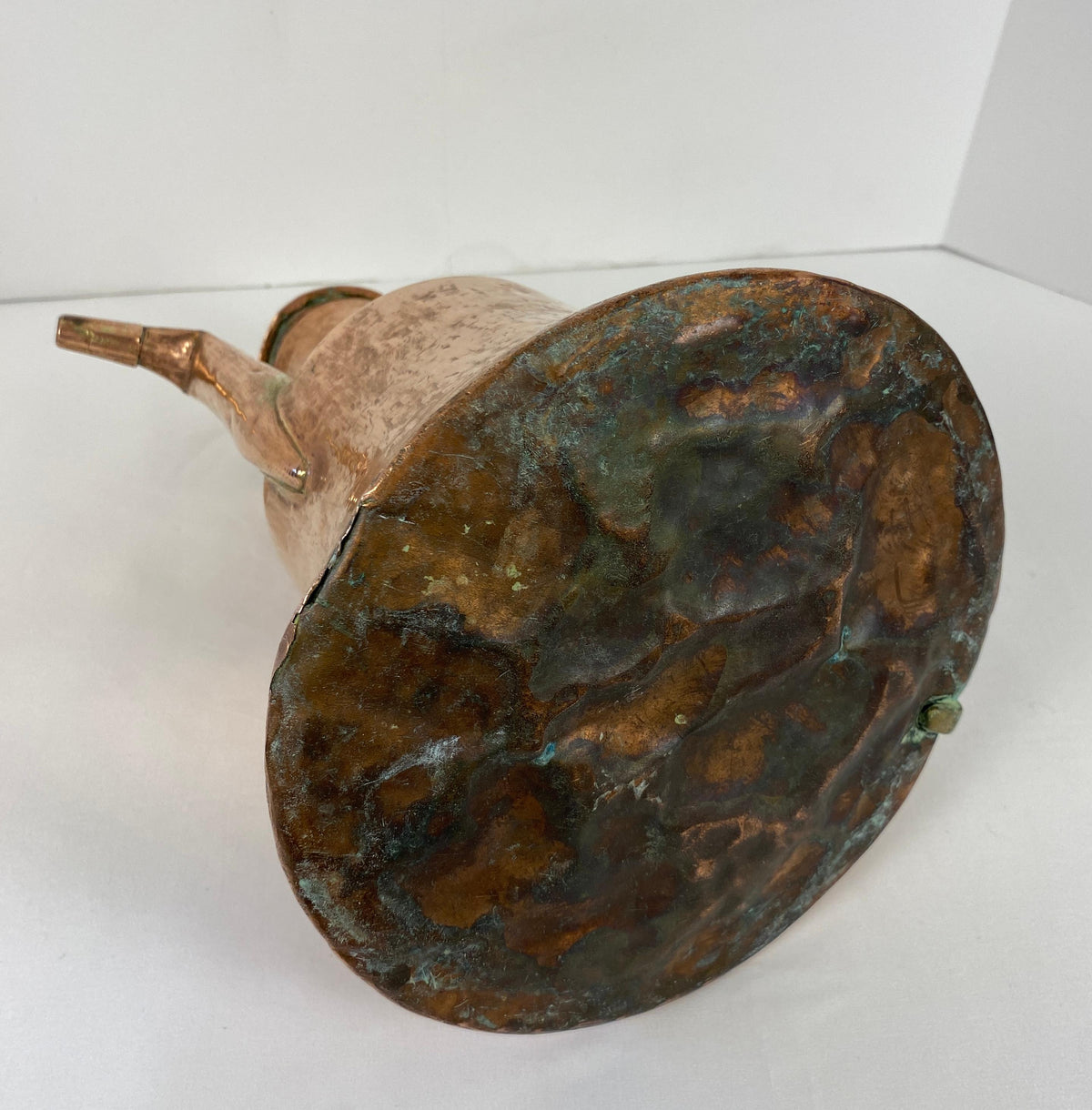 Antique French Copper Watering Can — detail 2