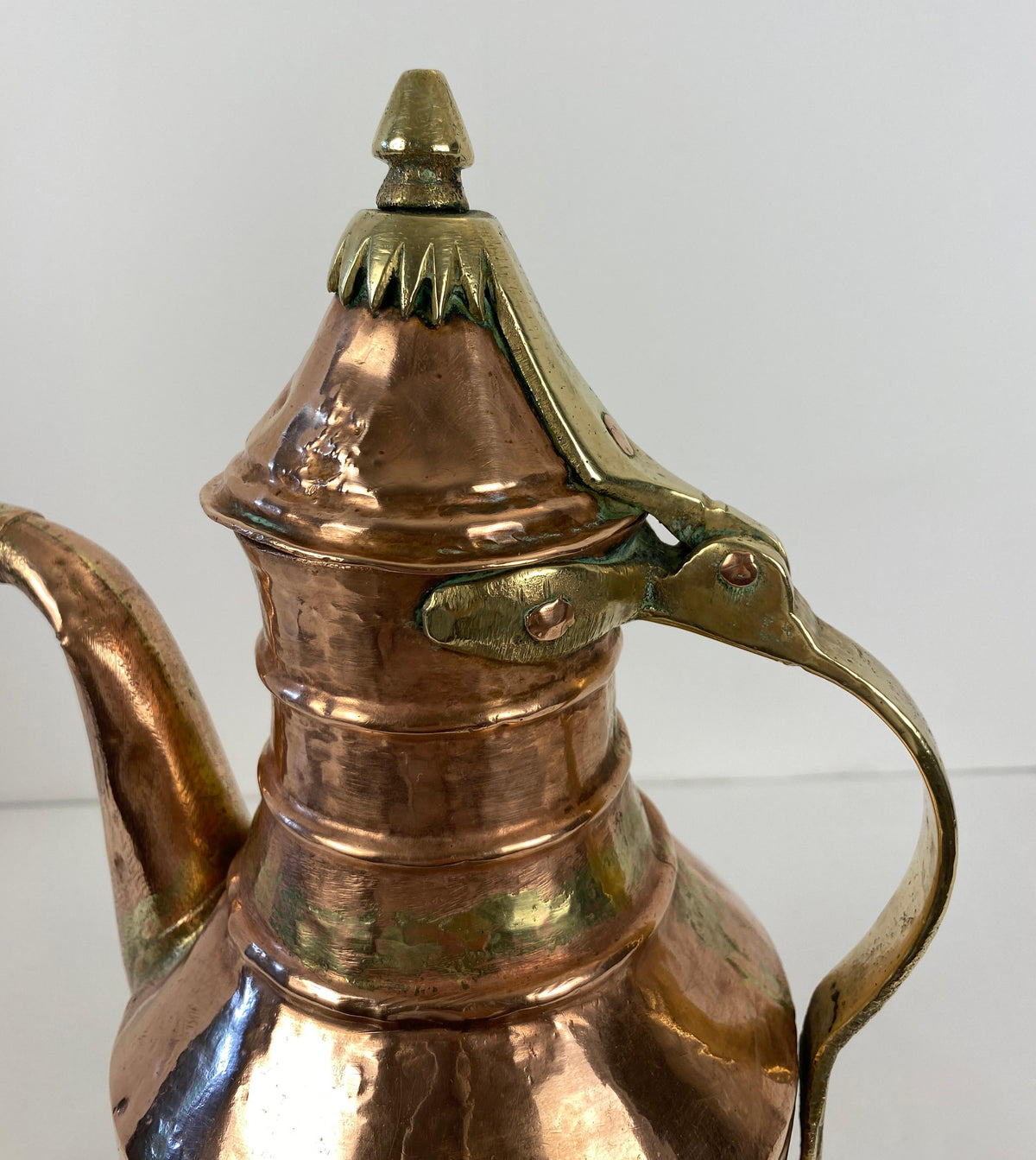 Antique French Copper Watering Can — detail 3