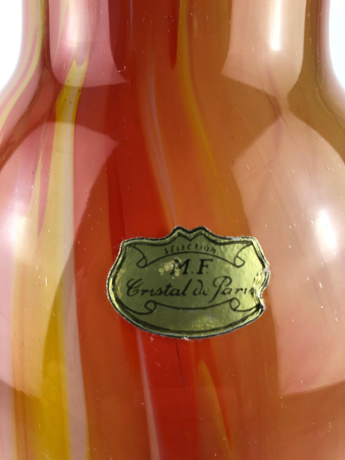 Crystal Flower Vase from M.F. Cristal de Paris France, Circa 1970 — detail 6