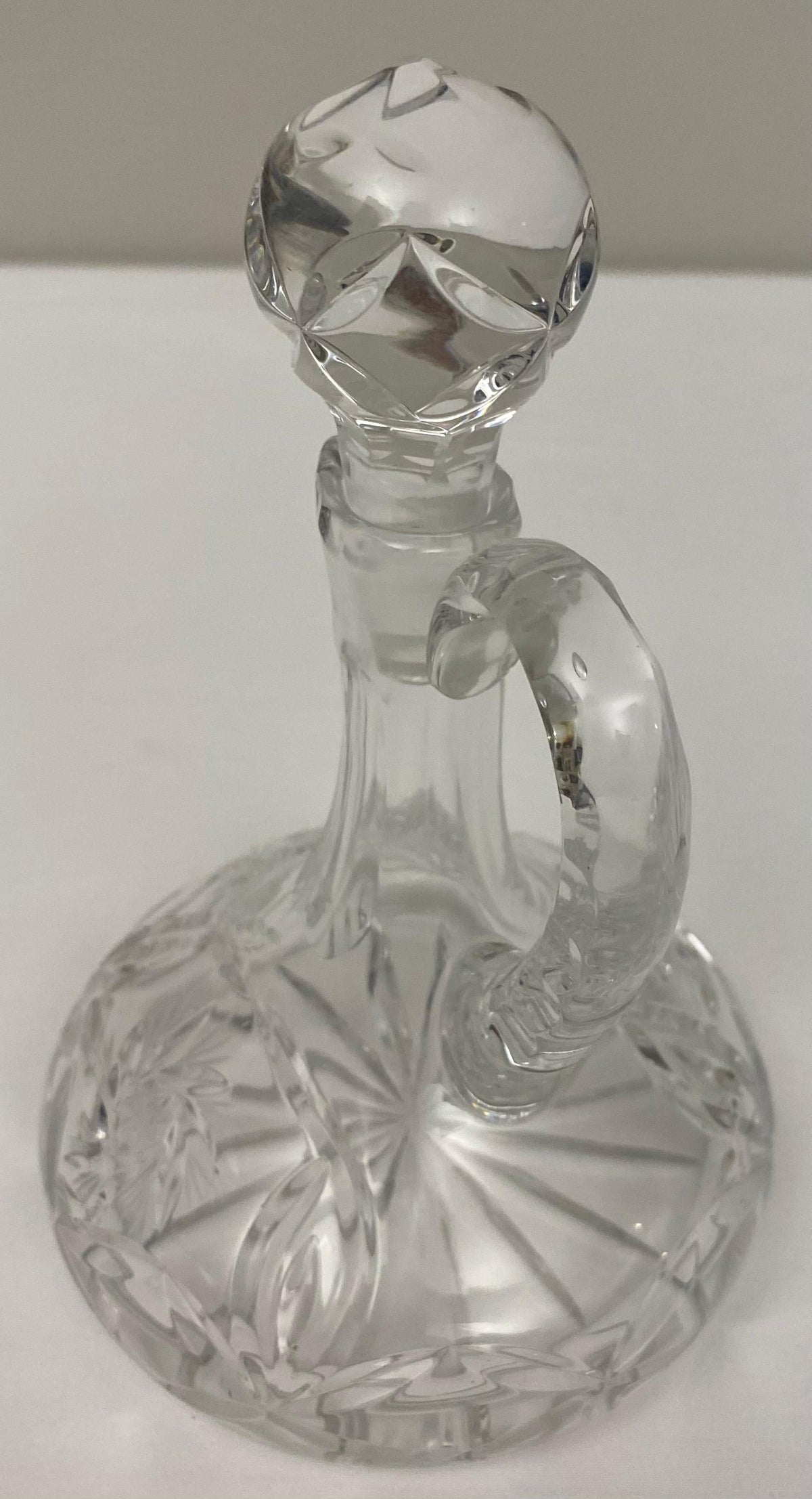 Antique French Crystal Cruet Set, Oil & Vinegar Service — detail 3