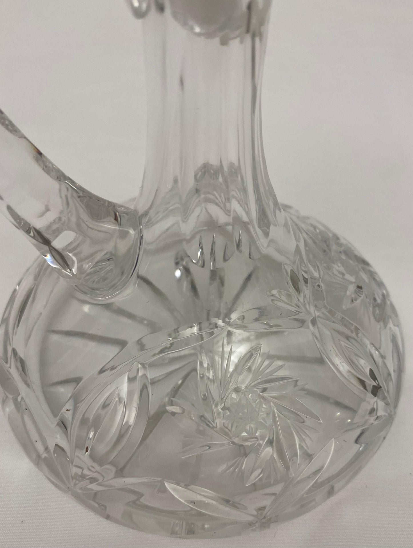 Antique French Crystal Cruet Set, Oil & Vinegar Service — detail 5
