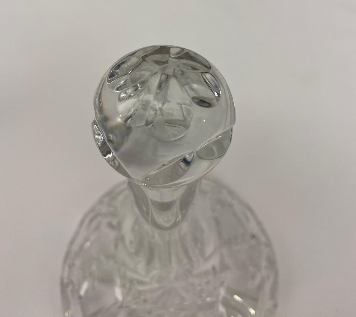 Antique French Crystal Cruet Set, Oil & Vinegar Service — detail 7