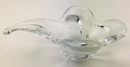 Clear Crystal Mustard Dish or Appetizer Bowl, Signed — detail 3