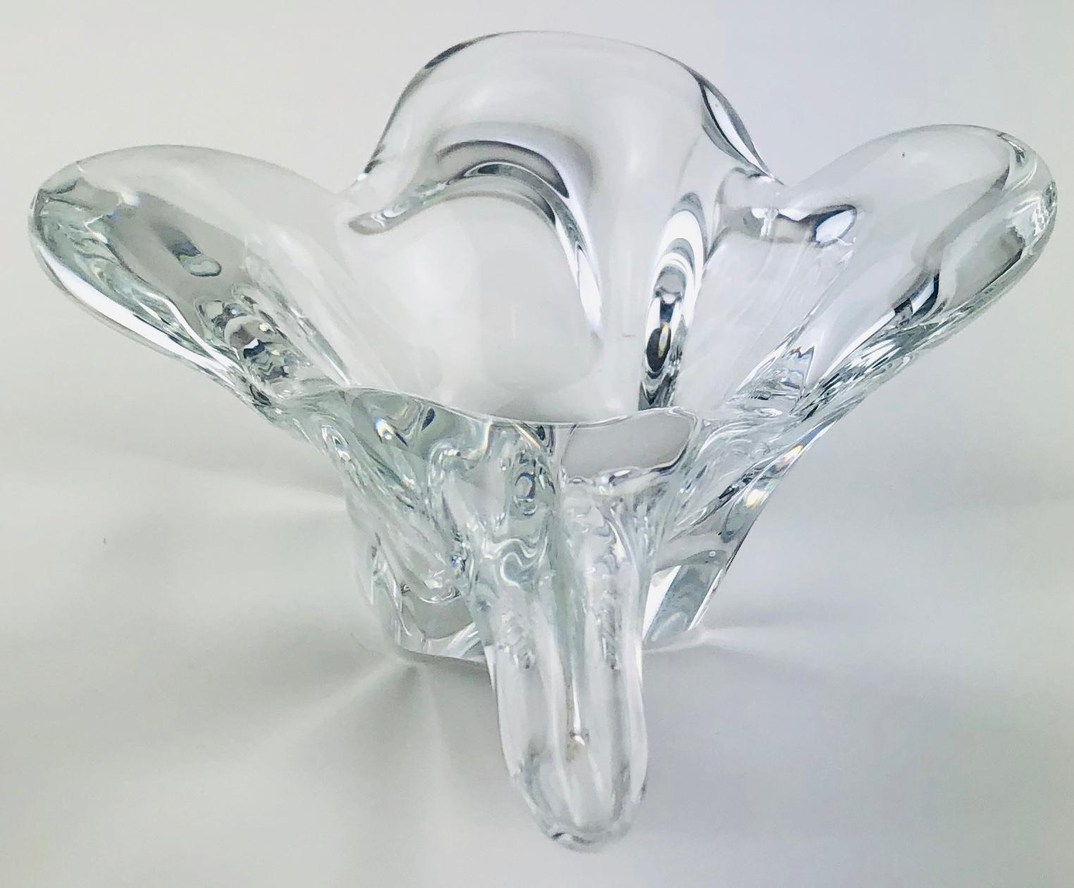 Clear Crystal Mustard Dish or Appetizer Bowl, Signed — detail 4