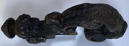 18th Century French Iron Door Knocker — detail 2
