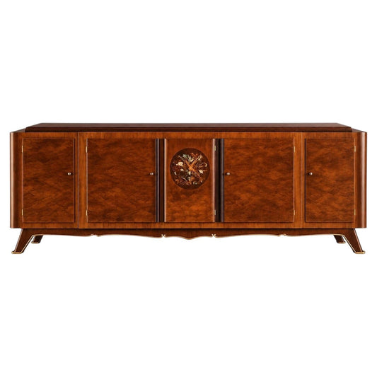 Large Jules Leleu French Art Deco 5-Door Buffet
