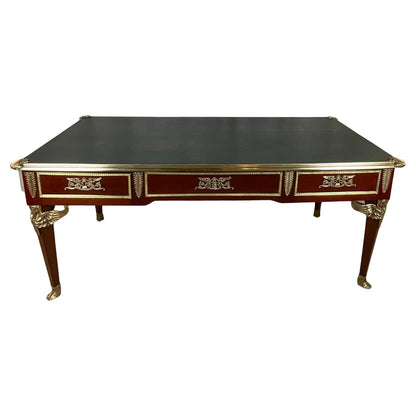 19th Century French Empire Napoleon III Bureau Plat Desk