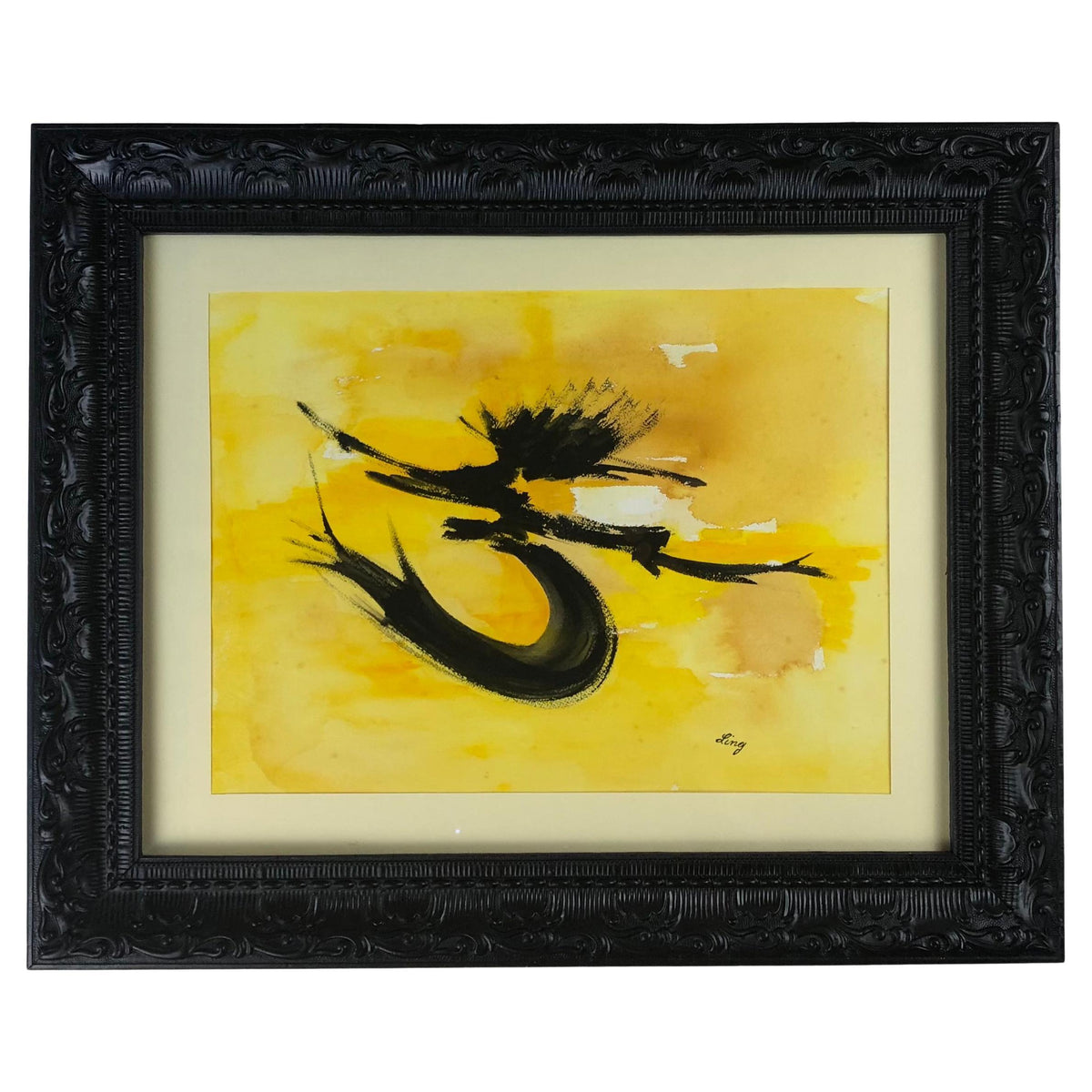 Modern Abstract Composition Signed Ling