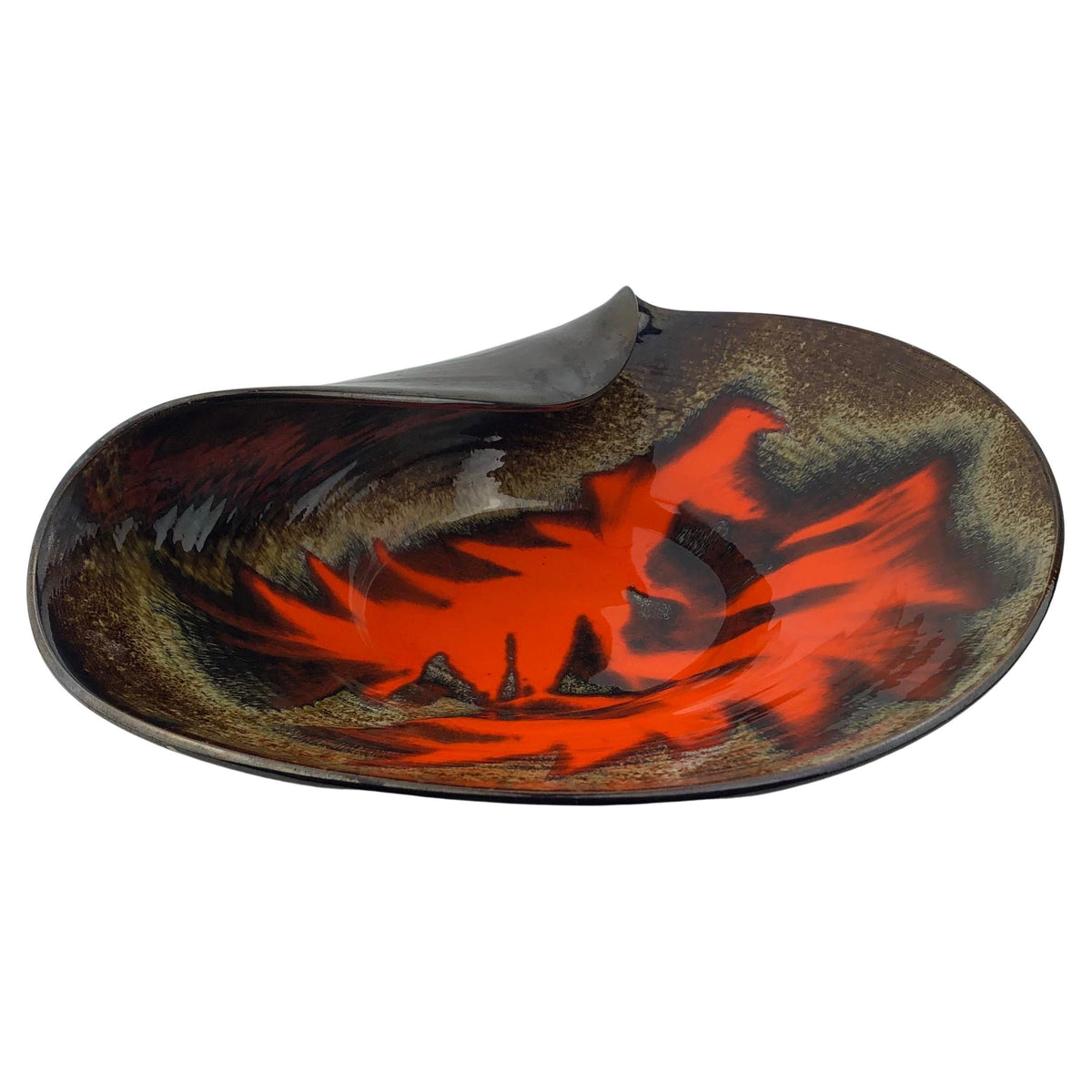 French Sculpted Ceramic Bowl from Vallauris in the manner of Gilbert Valentin