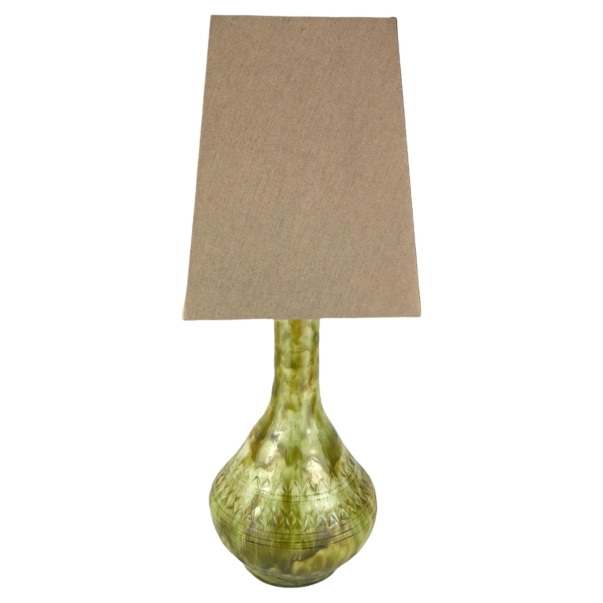 French Midcentury Glazed Ceramic Table Lamp