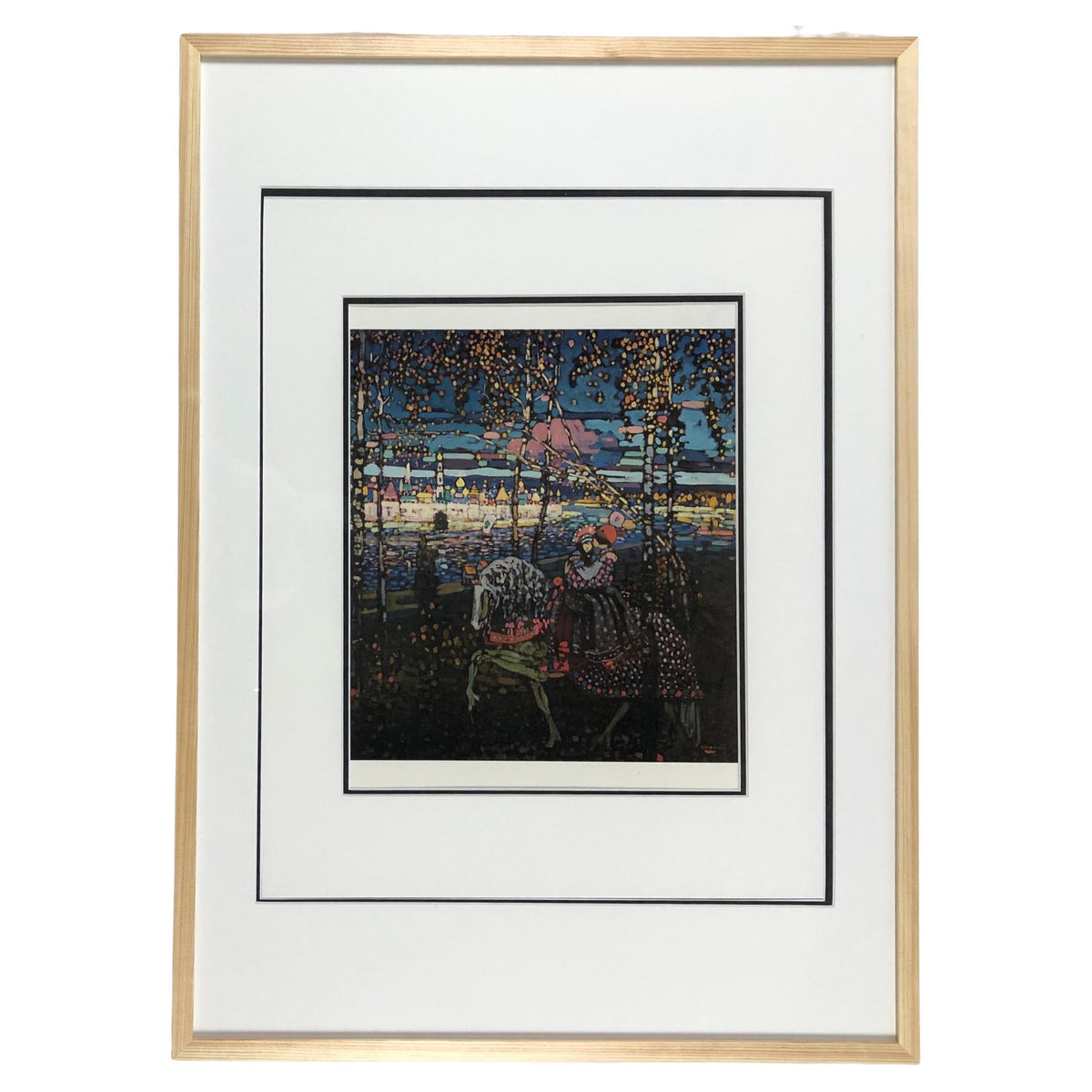 Wassily Kandinsky Silk Screen Print Titled Riding Couple