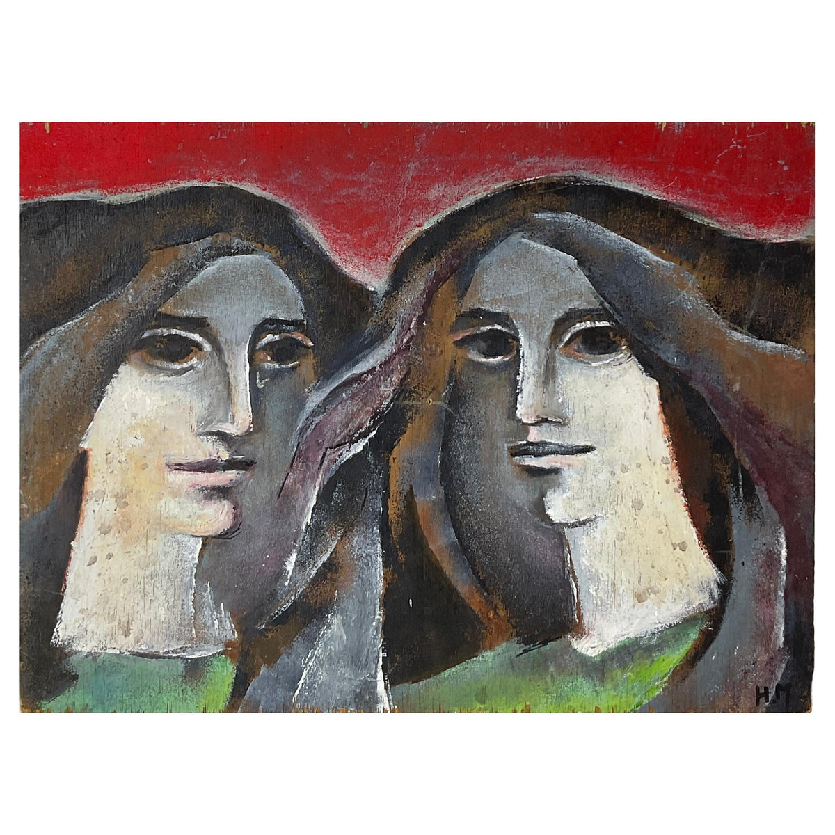 Heidi Melano Painting Oil on Board Double Sided