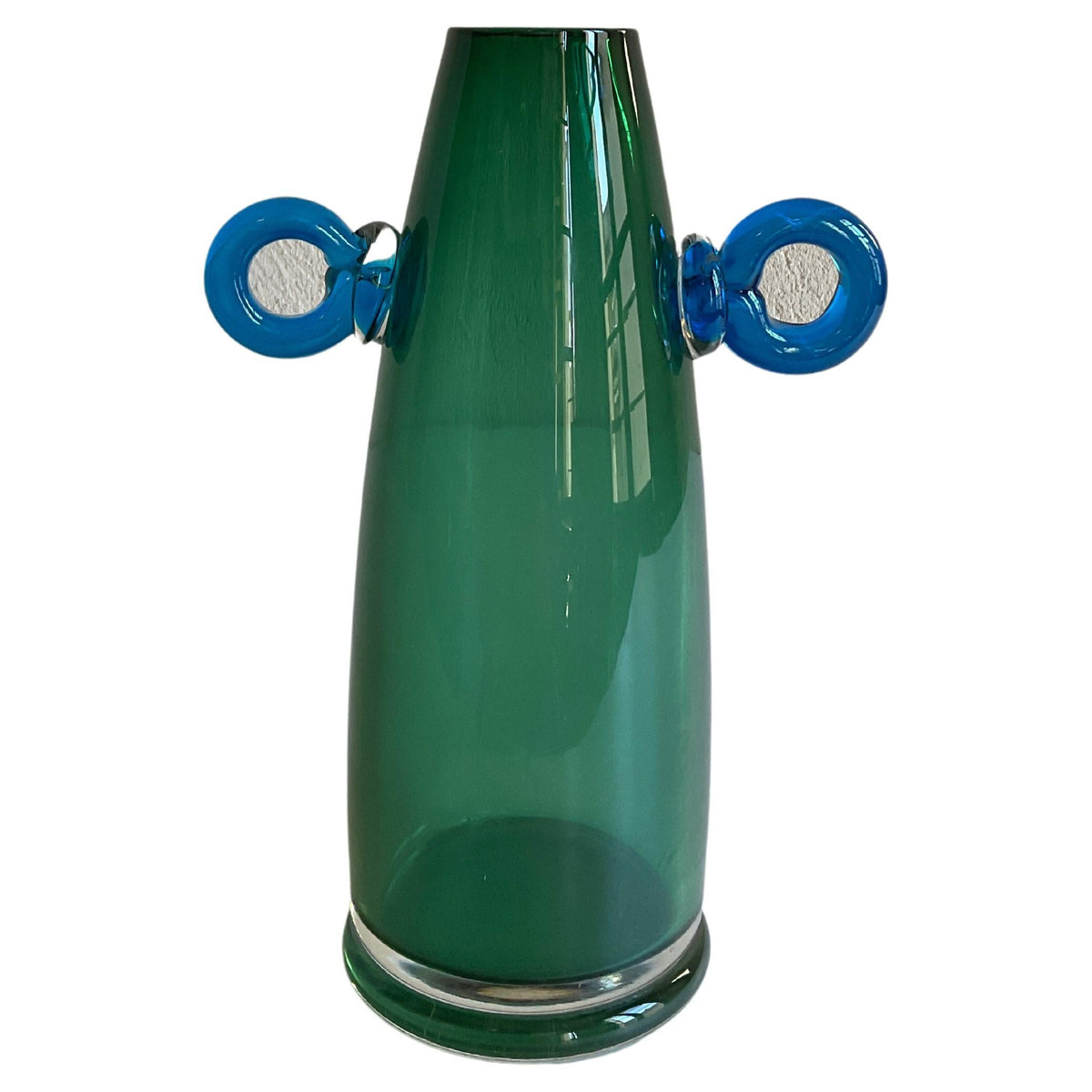 Murano Blue Art Glass Vase in the Manner of Paolo Venini
