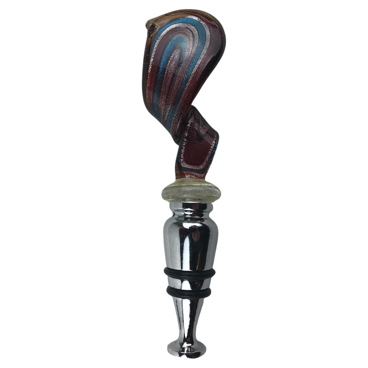 Murano Art Glass Wine Stopper or Glass Bottle Cork