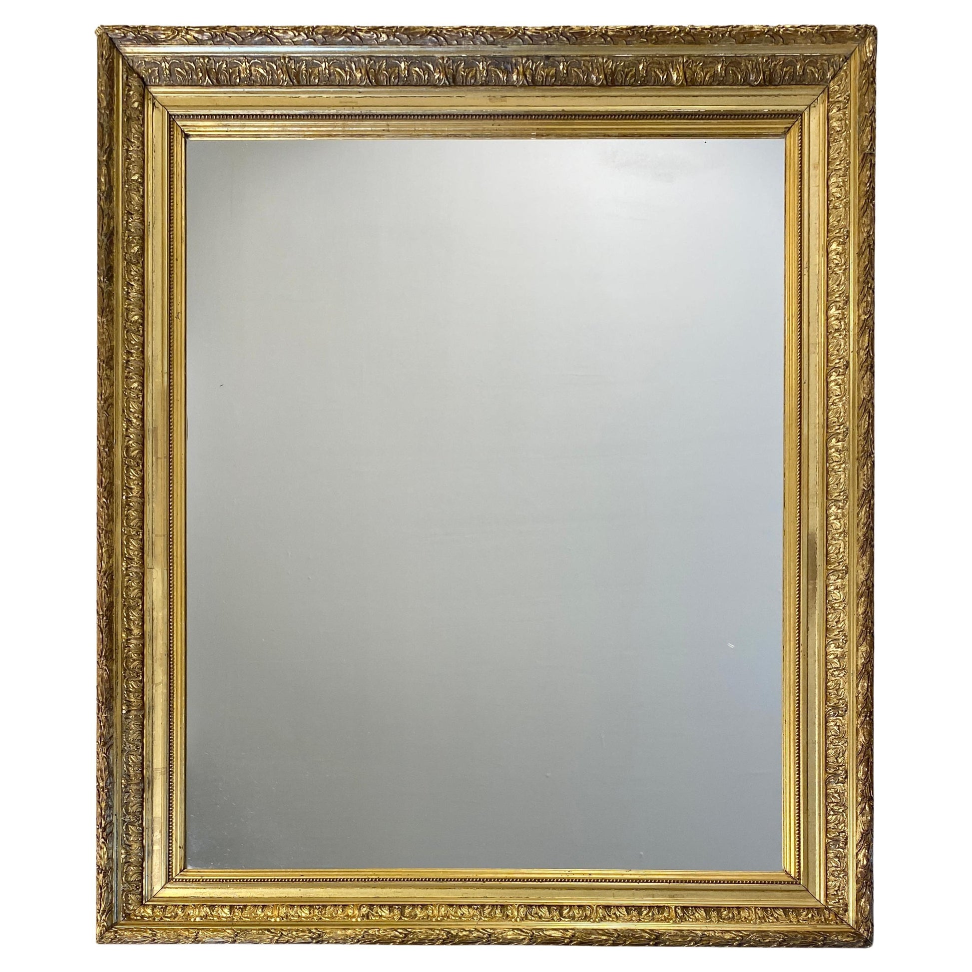 Large Louis XVI Style Giltwood Mirror