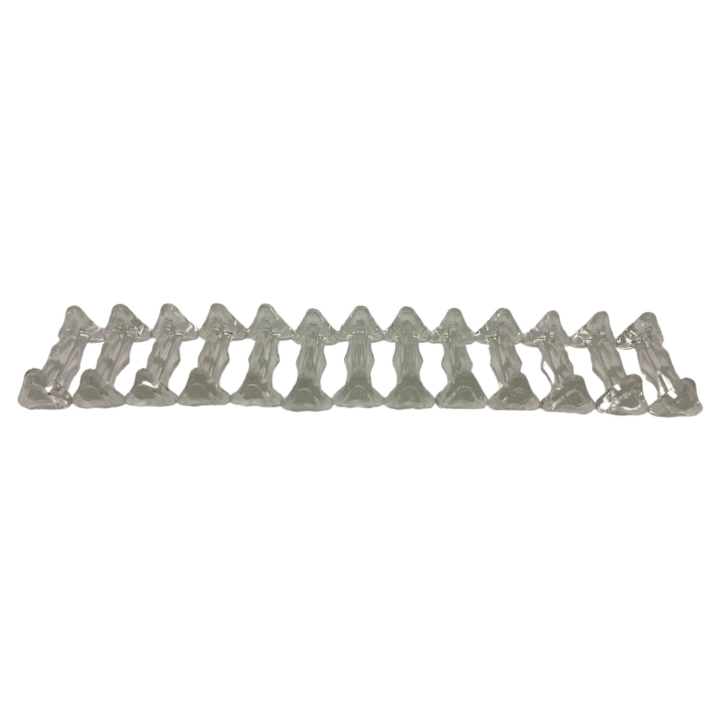 Set of 12 French Art Deco Style Molded Glass Knife Rests