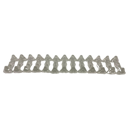 Set of 12 French Art Deco Style Molded Glass Knife Rests