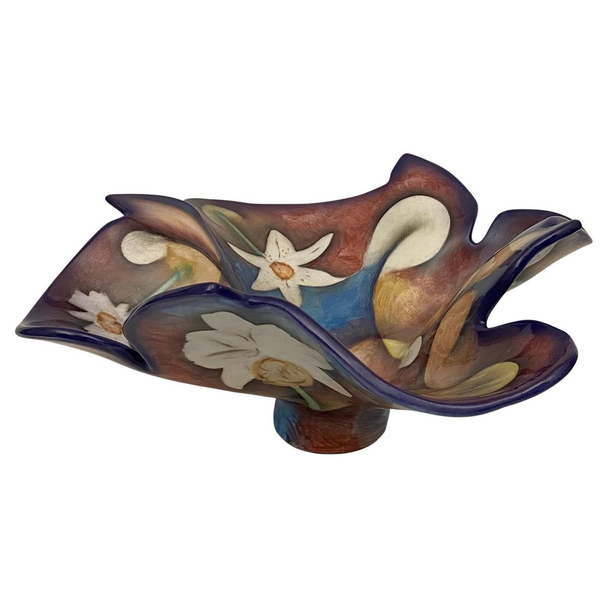 Harris Cles Multi-Colored Hand-Crafted Sculpted Bowl
