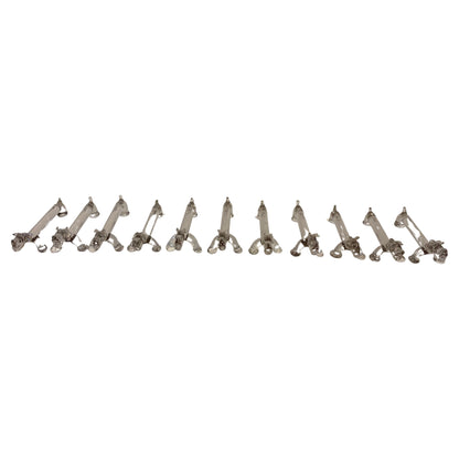 Set of 10 Molded Glass Knife Rests French Basset Hound Shape