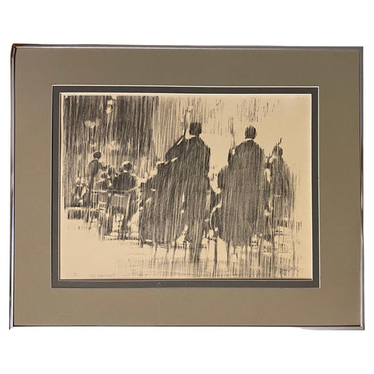 Musical Theme Lithograph Titled "in Concert" by Edna Glaubman
