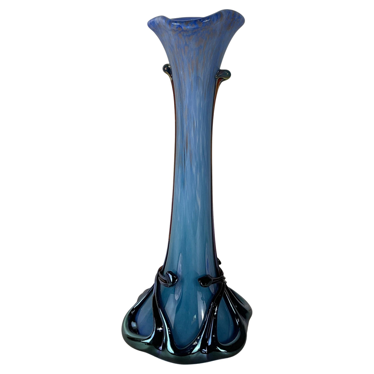 Biot France Art Deco Glass Vase Signed Jean Michel Operto