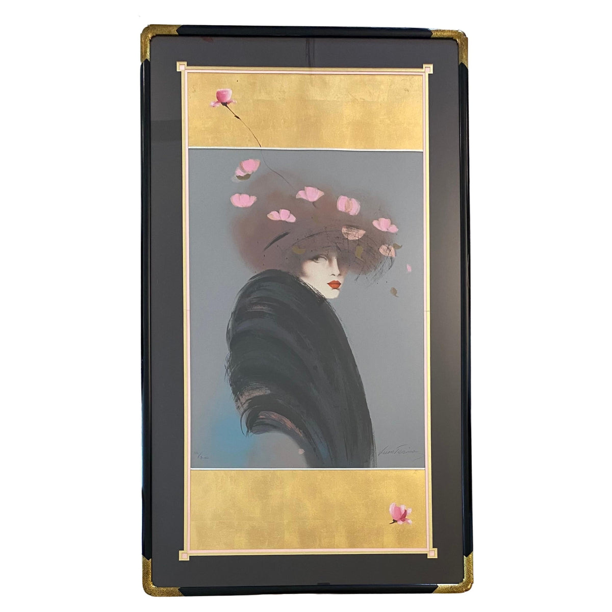 Vicky Montesinos Art Deco Style Color Serigraph Limited Edition Signed