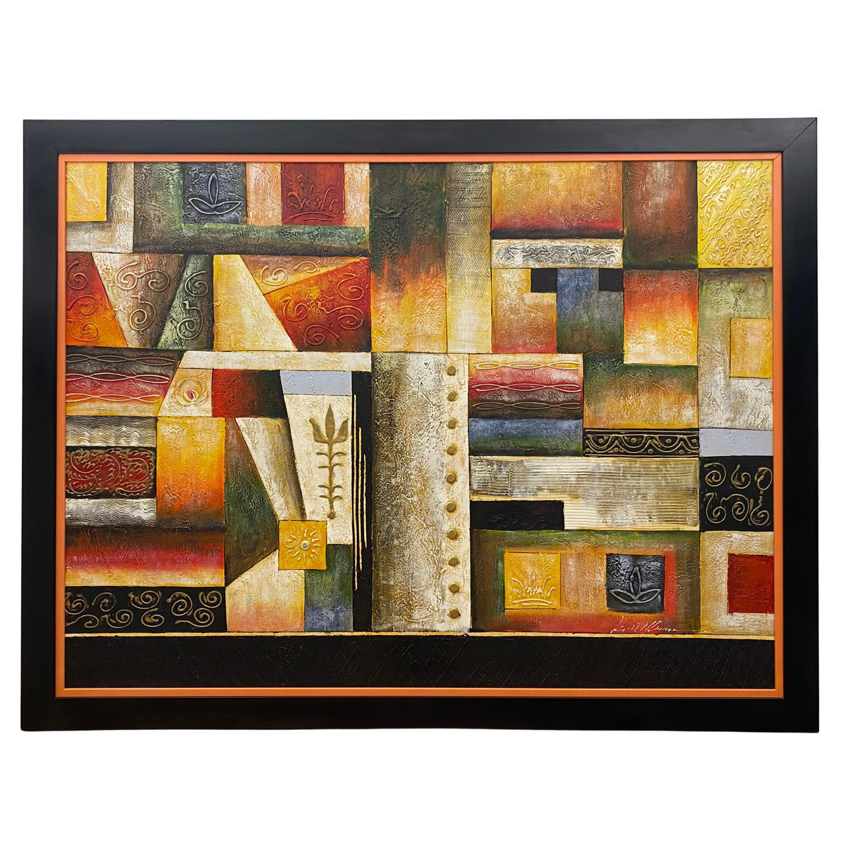 American Abstract Giclee Print Hollywood Regency Style