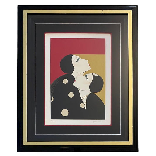Roberto Tortoli French Art Deco Style Color Lithograph