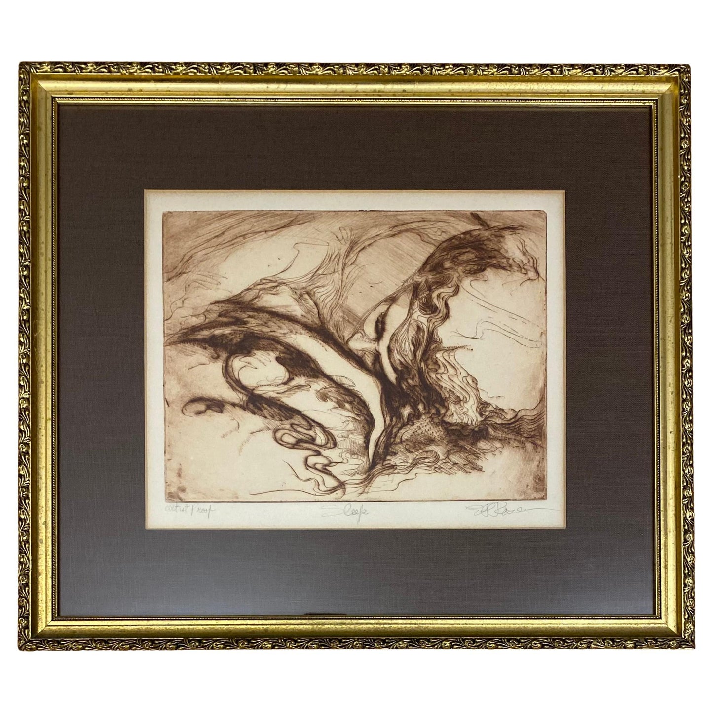 Eugene Leroy Abstract Composition, French Artist Proof Titled "Sleep"