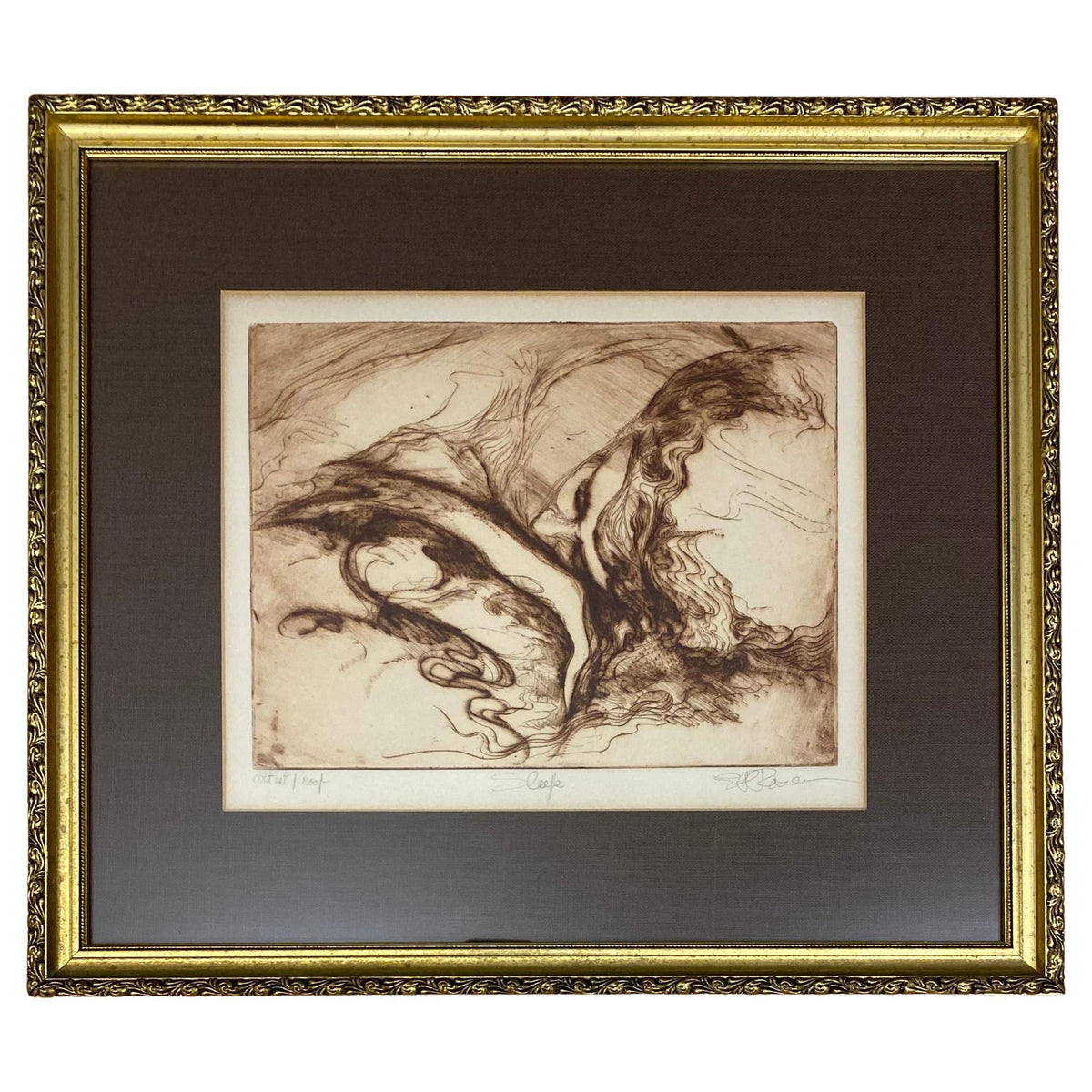 Eugene Leroy Abstract Composition, French Artist Proof Titled "Sleep"