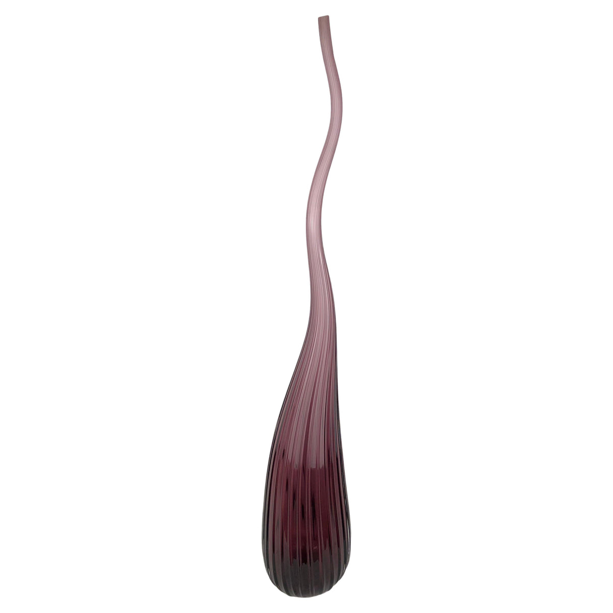 Large Salviati Murano Aria Vase in Amethyst Glass Mouth Blown