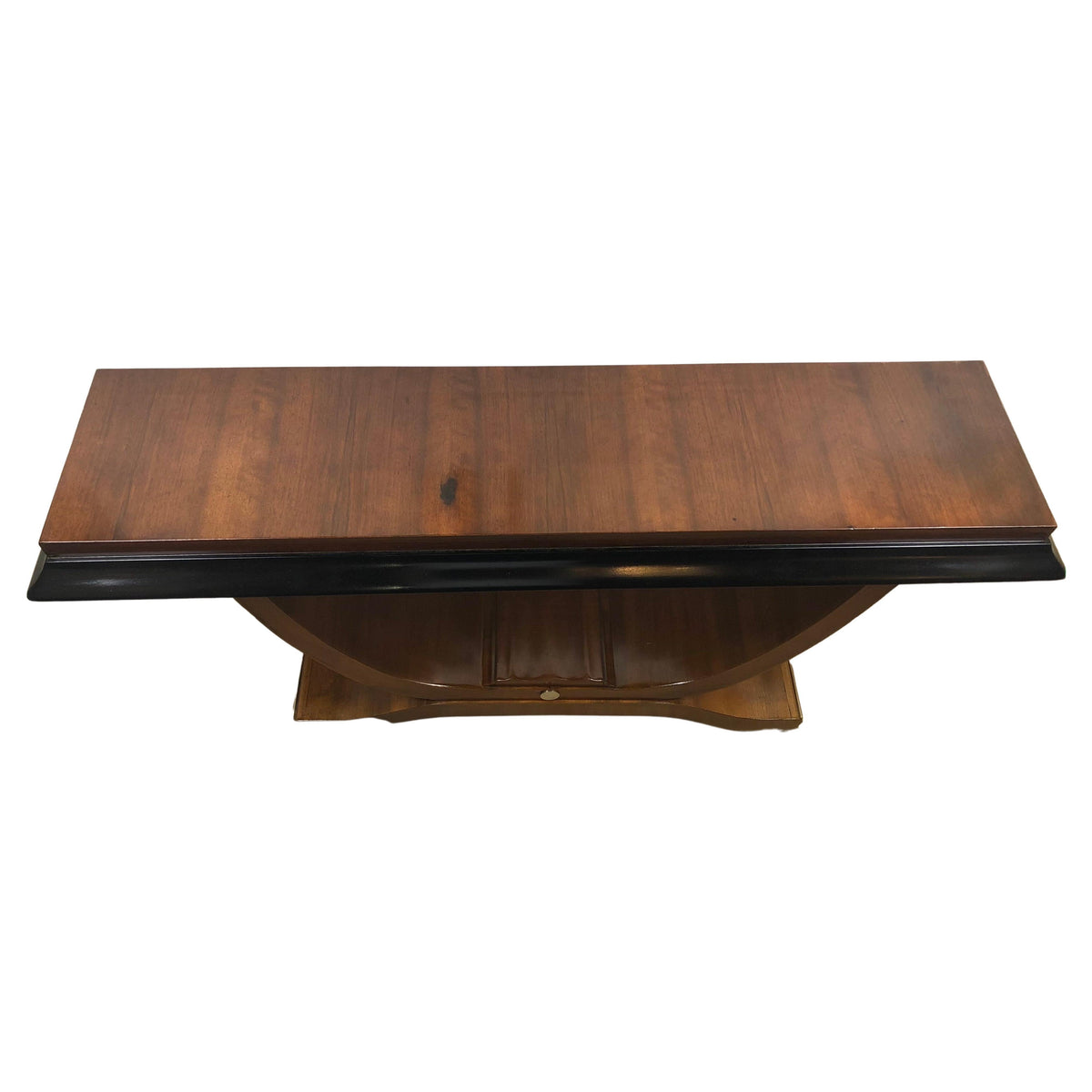 Two French Art Deco Console Tables Nickeled Trim attrib. Alfred Porteneuve — detail 2