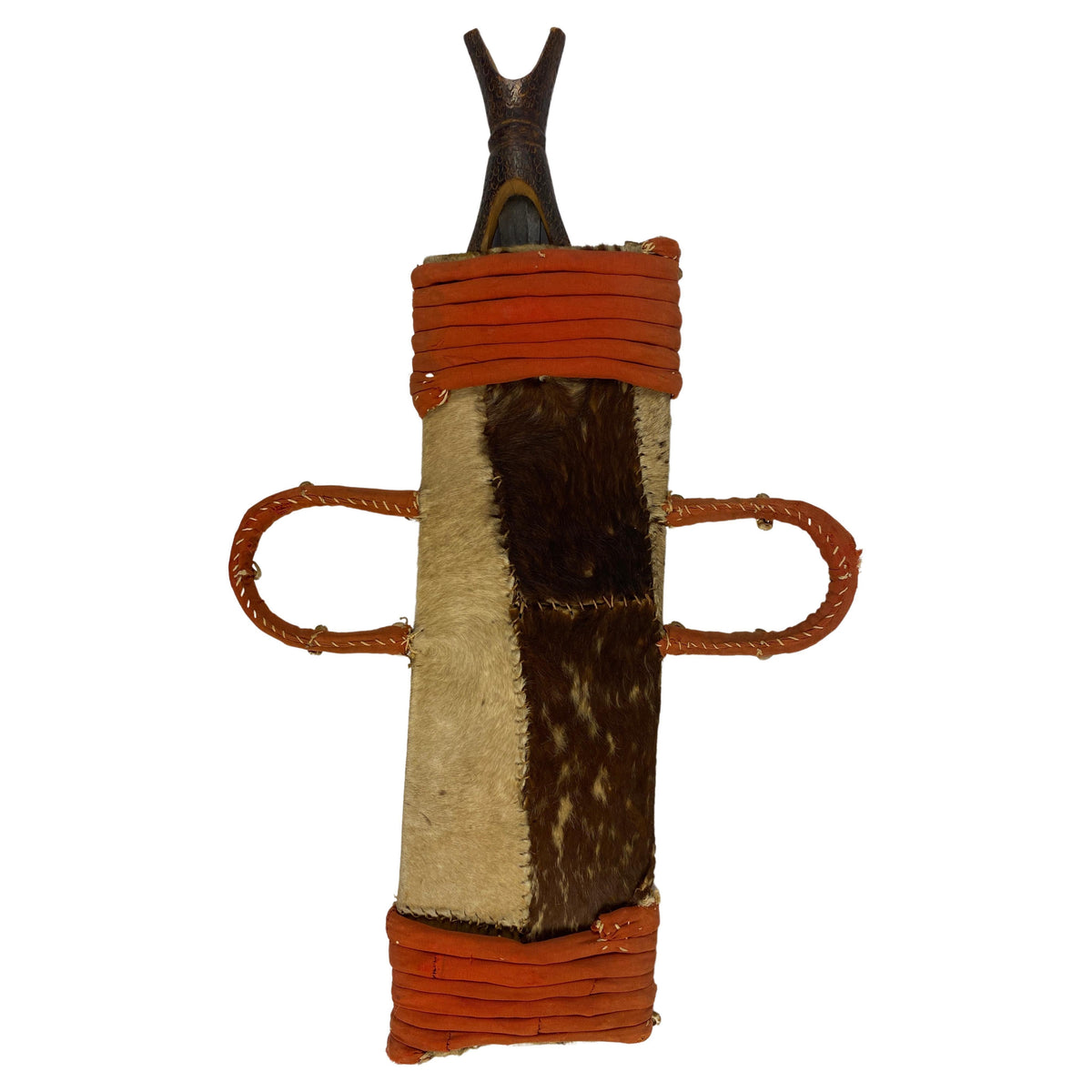 African Tribal Weapon in Animal Skin Holder