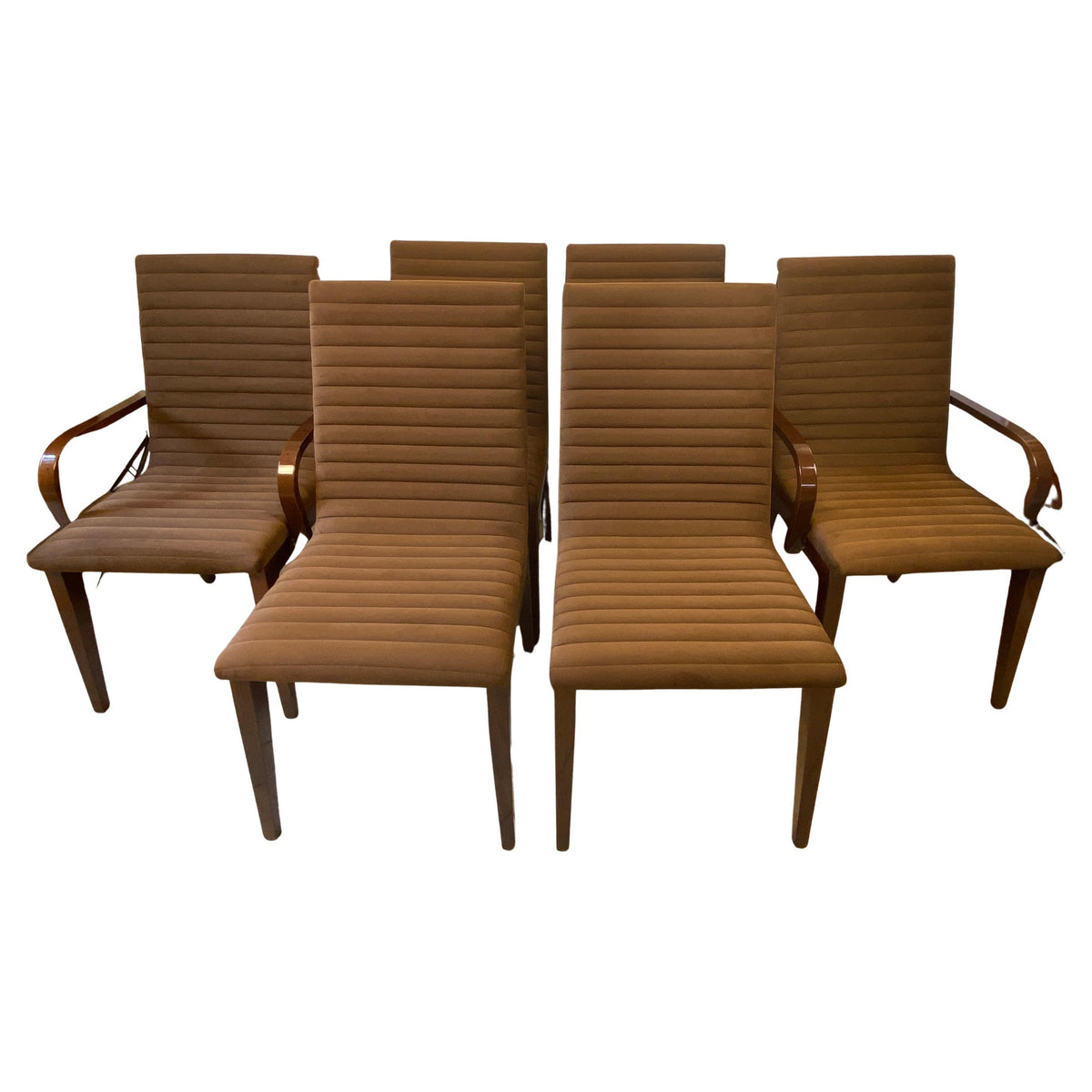 Set of 6 Art Deco Style Dining Chairs, Upholstered Dining Chairs